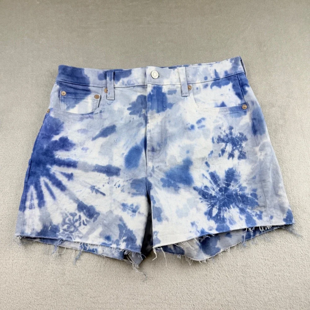 GAP Denim Women's Blue White Tie Dye High Rise 4